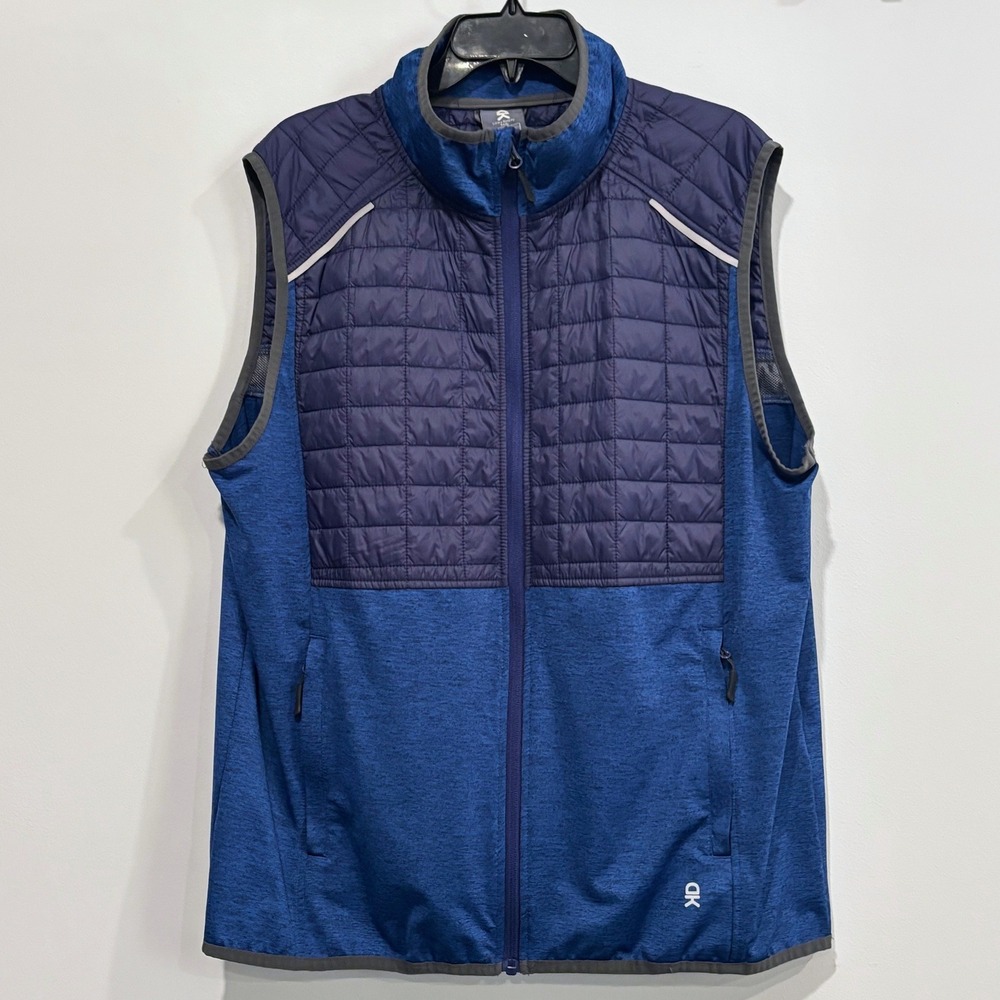 Little Donkey Andy Mens Quilted Vest Jacket Large Hybrid Full Zip Running 21325
